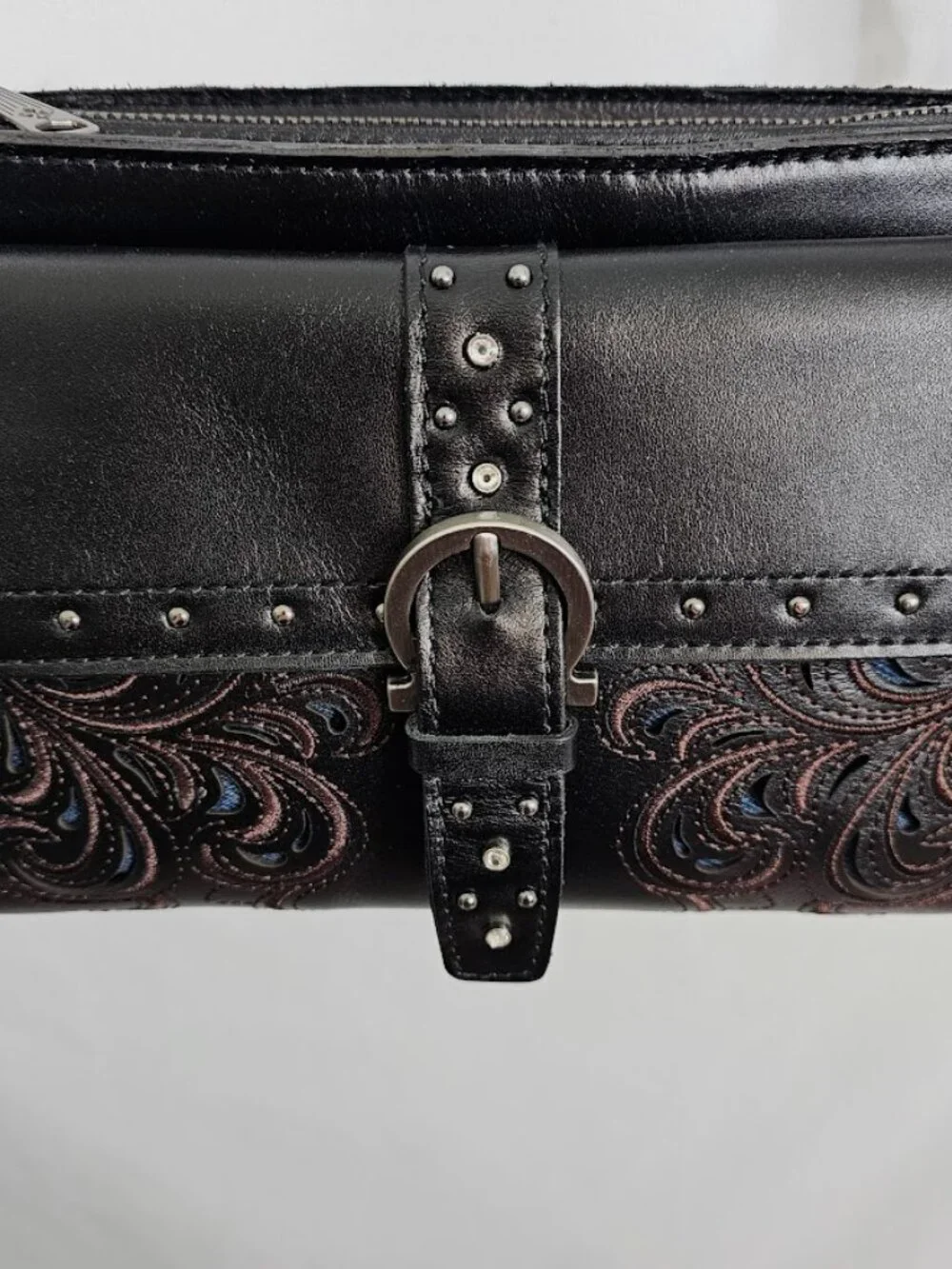 NWT PATRICIA NASH Maisie Crossbody BLACK LUX RANCH Montana Leather Collection - Picture 6 of 13